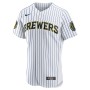 Milwaukee Brewers Nike Alternate Authentic Team Jersey - White Milwaukee Brewers Nike Alternate Authentic Team Jersey - White