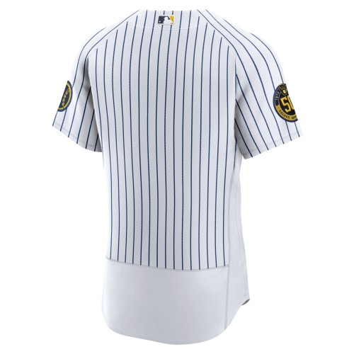 Milwaukee Brewers Nike Alternate Authentic Team Jersey - White Milwaukee Brewers Nike Alternate Authentic Team Jersey - White
