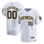 Milwaukee Brewers Nike Alternate Limited Custom Jersey – White Milwaukee Brewers Nike Alternate Limited Custom Jersey – White