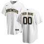 Milwaukee Brewers Nike Alternate Replica Custom Jersey - White Milwaukee Brewers Nike Alternate Replica Custom Jersey - White