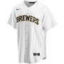 Milwaukee Brewers Nike Alternate Replica Custom Jersey - White Milwaukee Brewers Nike Alternate Replica Custom Jersey - White