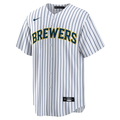 Milwaukee Brewers Nike Home Replica Team Jersey - White Milwaukee Brewers Nike Home Replica Team Jersey - White