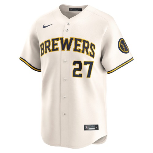 Willy Adames Milwaukee Brewers Nike Home Limited Player Jersey - Cream Willy Adames Milwaukee Brewers Nike Home Limited Player Jersey - Cream