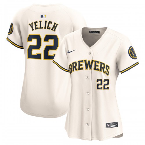 Christian Yelich Milwaukee Brewers Nike Women's Home Limited Player Jersey - Cream Christian Yelich Milwaukee Brewers Nike Women's Home Limited Player Jersey - Cream