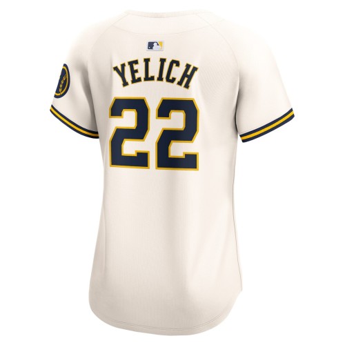 Christian Yelich Milwaukee Brewers Nike Women's Home Limited Player Jersey - Cream Christian Yelich Milwaukee Brewers Nike Women's Home Limited Player Jersey - Cream