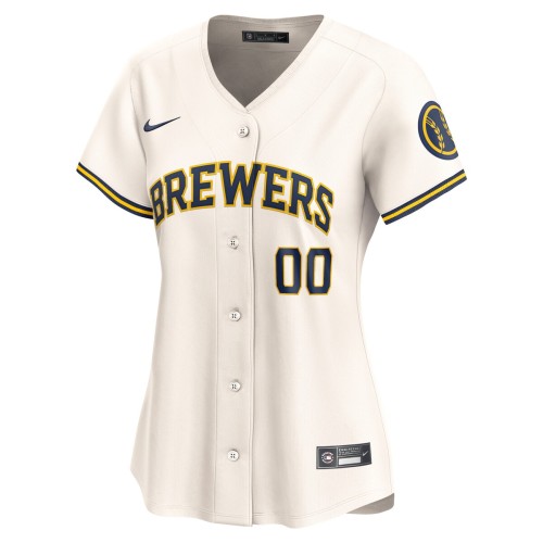 Milwaukee Brewers Nike Women's Home Limited Custom Jersey - Cream Milwaukee Brewers Nike Women's Home Limited Custom Jersey - Cream