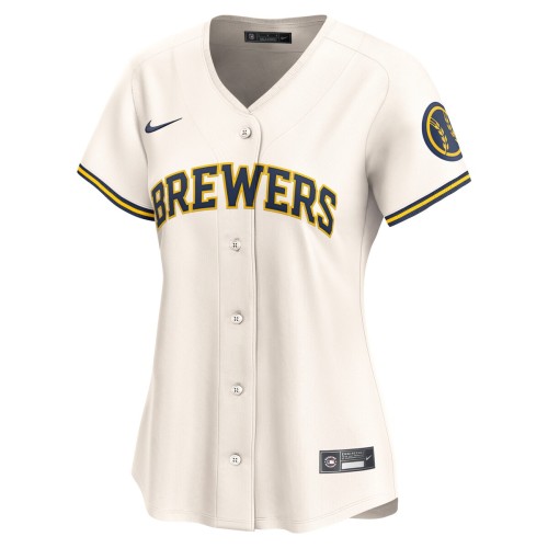 Milwaukee Brewers Nike Women's Home Limited Jersey - Cream Milwaukee Brewers Nike Women's Home Limited Jersey - Cream