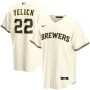 Christian Yelich Milwaukee Brewers Nike Youth Alternate Replica Player Jersey - Cream Christian Yelich Milwaukee Brewers Nike Youth Alternate Replica Player Jersey - Cream
