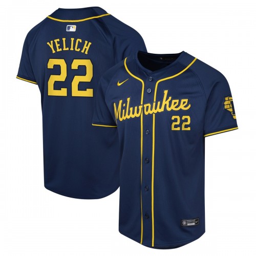 Christian Yelich Milwaukee Brewers Nike Youth Alternate Limited Player Jersey – Navy Christian Yelich Milwaukee Brewers Nike Youth Alternate Limited Player Jersey – Navy