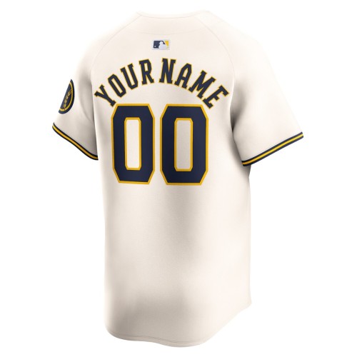 Milwaukee Brewers Nike Youth Home Limited Custom Jersey - Cream Milwaukee Brewers Nike Youth Home Limited Custom Jersey - Cream