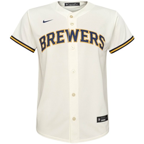 Milwaukee Brewers Nike Youth Home Replica Team Jersey - Cream Milwaukee Brewers Nike Youth Home Replica Team Jersey - Cream