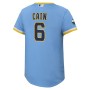 Lorenzo Cain Milwaukee Brewers Nike Youth 2022 City Connect Replica Player Jersey - Powder Blue Lorenzo Cain Milwaukee Brewers Nike Youth 2022 City Connect Replica Player Jersey - Powder Blue