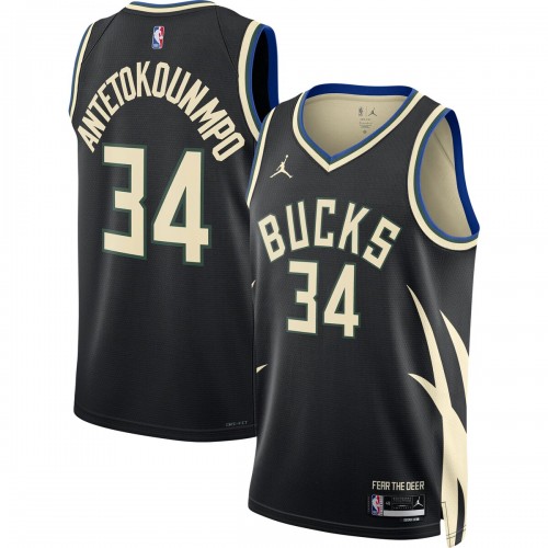 Giannis Antetokounmpo Milwaukee Bucks Jordan Brand 2022/23 Statement Edition Swingman Jersey - Black Giannis Antetokounmpo Milwaukee Bucks Jordan Brand 2022/23 Statement Edition Swingman Jersey - Black