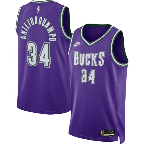 Giannis Antetokounmpo Milwaukee Bucks Nike 2022/23 Swingman Jersey Purple - Classic Edition Giannis Antetokounmpo Milwaukee Bucks Nike 2022/23 Swingman Jersey Purple - Classic Edition