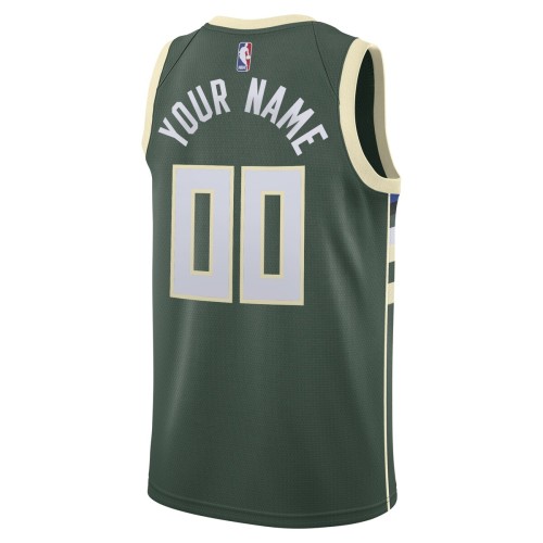 Milwaukee Bucks Nike Swingman Custom Jersey Green - Icon Edition Milwaukee Bucks Nike Swingman Custom Jersey Green - Icon Edition