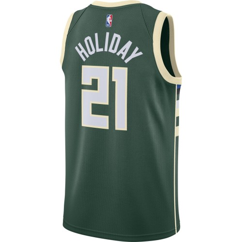 Jrue Holiday Milwaukee Bucks Nike 2020/21 Swingman Jersey Hunter Green - Icon Edition Jrue Holiday Milwaukee Bucks Nike 2020/21 Swingman Jersey Hunter Green - Icon Edition
