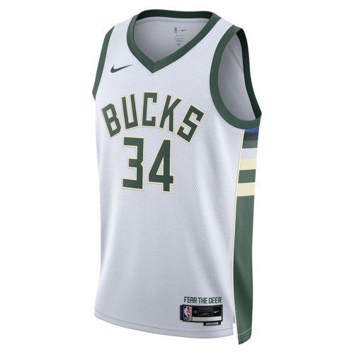 Giannis Antetokounmpo Milwaukee Bucks Nike Unisex 2022/23 Swingman Jersey - Association Edition - White Giannis Antetokounmpo Milwaukee Bucks Nike Unisex 2022/23 Swingman Jersey - Association Edition - White