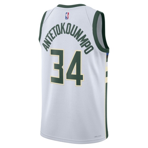 Giannis Antetokounmpo Milwaukee Bucks Nike Unisex 2022/23 Swingman Jersey - Association Edition - White Giannis Antetokounmpo Milwaukee Bucks Nike Unisex 2022/23 Swingman Jersey - Association Edition - White