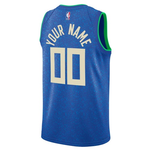 Milwaukee Bucks Nike Unisex 2023/24 Custom Swingman Jersey - Royal - City Edition Milwaukee Bucks Nike Unisex 2023/24 Custom Swingman Jersey - Royal - City Edition