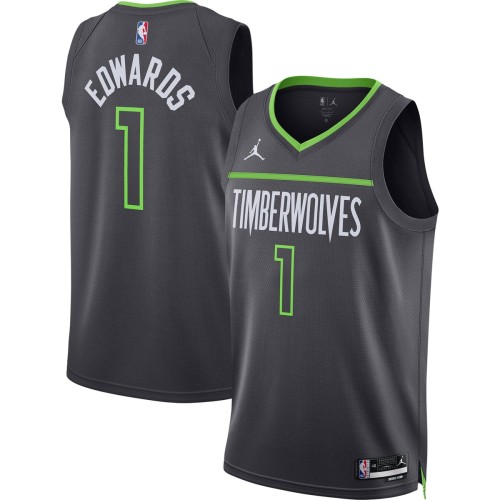 Anthony Edwards Minnesota Timberwolves Jordan Brand 2022/23 Statement Edition Swingman Jersey - Charcoal Anthony Edwards Minnesota Timberwolves Jordan Brand 2022/23 Statement Edition Swingman Jersey - Charcoal