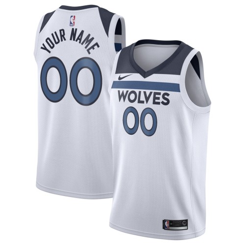 Minnesota Timberwolves Nike 2020/21 Swingman Custom Jersey - Association Edition - White Minnesota Timberwolves Nike 2020/21 Swingman Custom Jersey - Association Edition - White