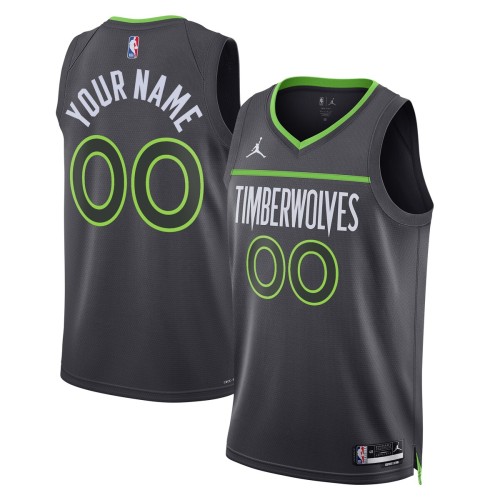 Minnesota Timberwolves Jordan Brand Unisex 2022/23 Swingman Custom Jersey - Statement Edition - Black Minnesota Timberwolves Jordan Brand Unisex 2022/23 Swingman Custom Jersey - Statement Edition - Black