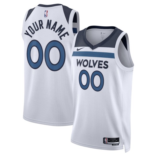 Minnesota Timberwolves Nike Unisex 2022/23 Swingman Custom Jersey White - Association Edition Minnesota Timberwolves Nike Unisex 2022/23 Swingman Custom Jersey White - Association Edition