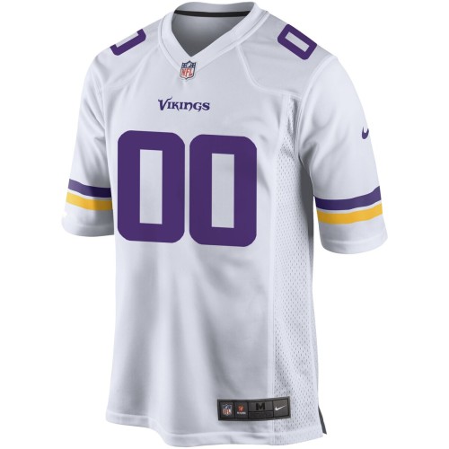 Minnesota Vikings Nike Custom Game Jersey - White Minnesota Vikings Nike Custom Game Jersey - White