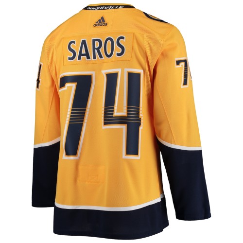Juuse Saros Nashville Predators adidas Home Authentic Player Jersey - Gold Juuse Saros Nashville Predators adidas Home Authentic Player Jersey - Gold