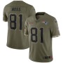 Randy Moss New England Patriots 2022 Salute To Service Retired Player Limited Jersey - Olive Randy Moss New England Patriots 2022 Salute To Service Retired Player Limited Jersey - Olive