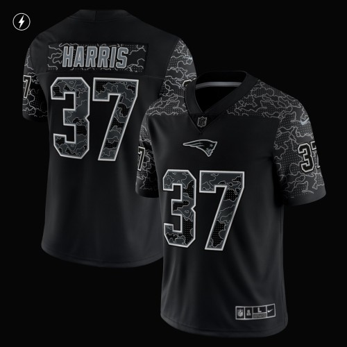 Damien Harris New England Patriots Nike RFLCTV Limited Jersey - Black Damien Harris New England Patriots Nike RFLCTV Limited Jersey - Black