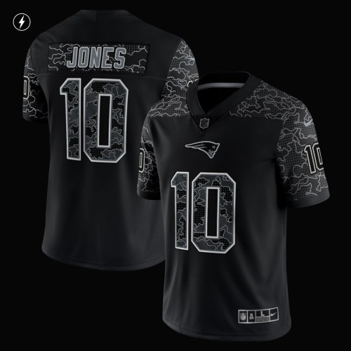 Mac Jones New England Patriots Nike RFLCTV Limited Jersey - Black Mac Jones New England Patriots Nike RFLCTV Limited Jersey - Black