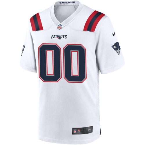 New England Patriots Nike Custom Game Jersey - White New England Patriots Nike Custom Game Jersey - White