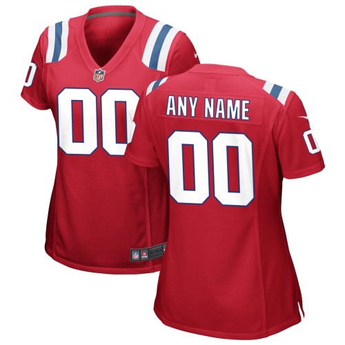 New England Patriots Nike Women's Alternate Custom Jersey - Red New England Patriots Nike Women's Alternate Custom Jersey - Red