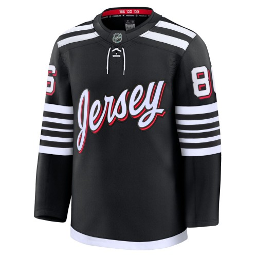 Jack Hughes New Jersey Devils Alternate Premium Jersey - Black Jack Hughes New Jersey Devils Alternate Premium Jersey - Black