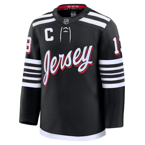 Nico Hischier New Jersey Devils Alternate Premium Jersey - Black Nico Hischier New Jersey Devils Alternate Premium Jersey - Black
