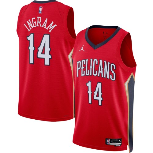 Brandon Ingram New Orleans Pelicans Jordan Brand 2022/23 Statement Edition Swingman Jersey - Red Brandon Ingram New Orleans Pelicans Jordan Brand 2022/23 Statement Edition Swingman Jersey - Red