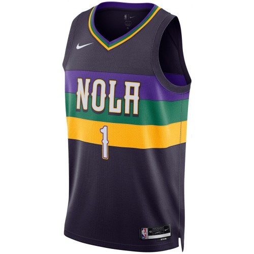 Zion Williamson New Orleans Pelicans Nike Unisex 2022/23 Swingman Jersey - City Edition - Purple Zion Williamson New Orleans Pelicans Nike Unisex 2022/23 Swingman Jersey - City Edition - Purple