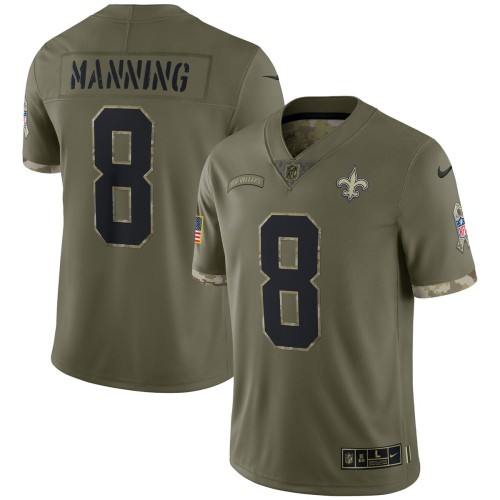 Archie Manning New Orleans Saints 2022 Salute To Service Retired Player Limited Jersey - Olive Archie Manning New Orleans Saints 2022 Salute To Service Retired Player Limited Jersey - Olive