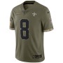 Archie Manning New Orleans Saints 2022 Salute To Service Retired Player Limited Jersey - Olive Archie Manning New Orleans Saints 2022 Salute To Service Retired Player Limited Jersey - Olive