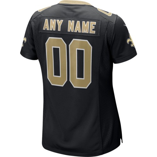 New Orleans Saints Nike Women's Custom Game Jersey - Black New Orleans Saints Nike Women's Custom Game Jersey - Black
