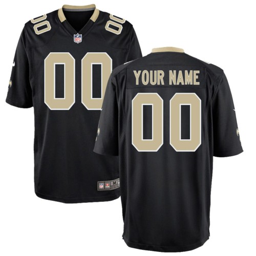 New Orleans Saints Nike Youth Custom Game Jersey - Black New Orleans Saints Nike Youth Custom Game Jersey - Black
