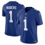 Malik Nabers New York Giants Nike Vapor F.U.S.E. Limited Jersey - Royal Malik Nabers New York Giants Nike Vapor F.U.S.E. Limited Jersey - Royal