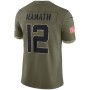 Joe Namath New York Jets 2022 Salute To Service Retired Player Limited Jersey - Olive Joe Namath New York Jets 2022 Salute To Service Retired Player Limited Jersey - Olive