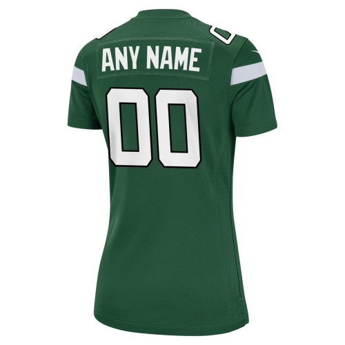 New York Jets Nike Women's Custom Game Jersey - Gotham Green New York Jets Nike Women's Custom Game Jersey - Gotham Green