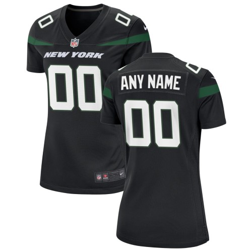 New York Jets Nike Women's Alternate Custom Game Jersey - Stealth Black New York Jets Nike Women's Alternate Custom Game Jersey - Stealth Black