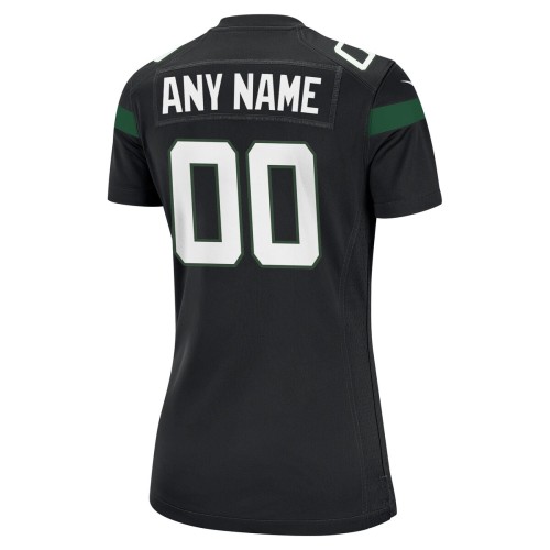 New York Jets Nike Women's Alternate Custom Game Jersey - Stealth Black New York Jets Nike Women's Alternate Custom Game Jersey - Stealth Black