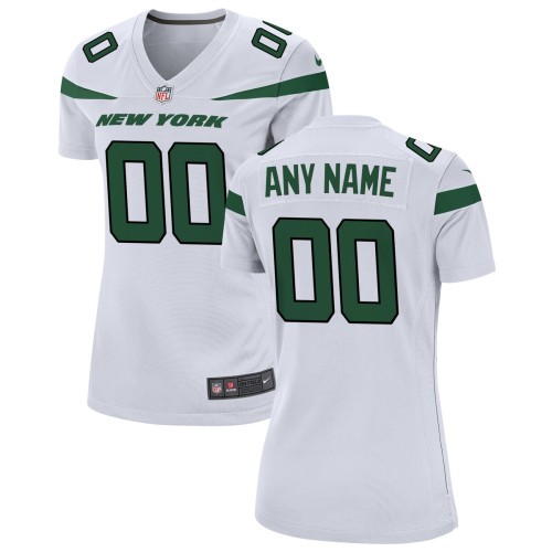 New York Jets Nike Women's Custom Game Jersey - White New York Jets Nike Women's Custom Game Jersey - White