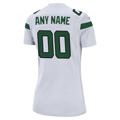 New York Jets Nike Women's Custom Game Jersey - White New York Jets Nike Women's Custom Game Jersey - White