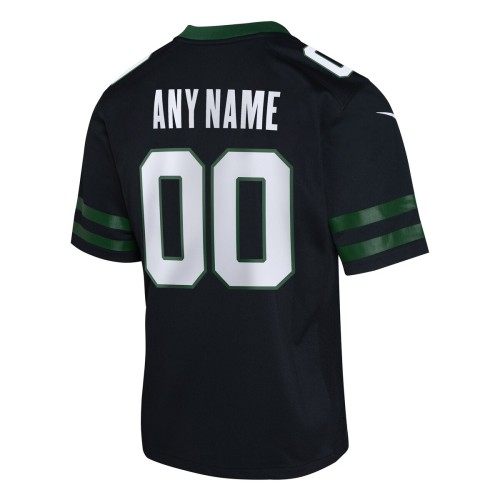 New York Jets Nike Youth Alternate Custom Game Jersey - Legacy Black New York Jets Nike Youth Alternate Custom Game Jersey - Legacy Black